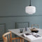 Dyberg Larsen Arp - Hanglamp E27 25 X 32 Cm Opaal Wit/Zwart