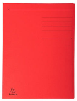 Dossiermap Exacompta Forever A4 3 kleppen 280gr rood - 50 stuks
