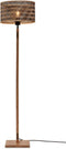 GOOD&MOJO Vloerlamp Java - Bamboe/Zwart - Ø32cm - Modern - Staande lampen voor Woonkamer - Slaapkamer