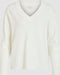 Vila Viril - Oversize V-neck Knit Top - Viscose/Polyamide/Polyester - Wit (Alyssum) Dames Maat - XS