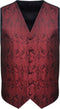 vidaXL Gilet set mannen paisleymotief bruiloft maat 54 bordeauxrood