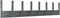 vidaXL - Schanskorf - U-vormig - met - 5 - palen - 500x20x200 - cm - ijzer