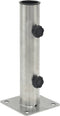 vidaXL - Parasolvoet - voor - Ø38/48 - mm - stok - staal - zilverkleurig