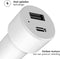 iMoshion Autolader Snellader USB C / USB A 20 Watt - Universele Auto oplader Geschikt voor Alle toestellen die draadloos opladen ondersteunen - Wit