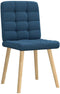 vidaXL - Eetkamerstoelen - 2 - st - stof - blauw
