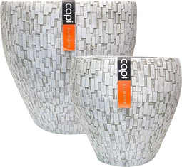 Capi Europe bloempotten wit 39 cm set van 2