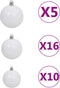 vidaXL - Kunstkerstboom - met - 300 - LED's - kerstballen - en - sneeuw - 180 - cm
