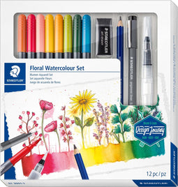 Viltstift staedtler floral watercolor 12dlg | Etui a 12 stuk | 4 stuks