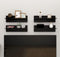 vidaXL - Wandschappen - 4 - st - 60x11,5x18 - cm - bewerkt - hout - hoogglans - zwart