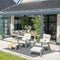 Garden Impressions Max verstelbare fauteuil inclusief voetenbank - carbon black - desert sand