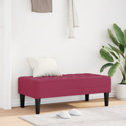 vidaXL - Ligbed - Wijnrood - 113x57x39 - cm - Velvet