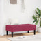 vidaXL - Ligbed - Wijnrood - 113x57x39 - cm - Velvet
