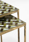 Mica Decorations Alanza Bijzettafel Buiten - Set van 2 - L38 x B38 x H48 cm - Metaal - Groen
