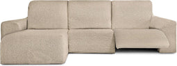 Hoes voor chaise longue met korte armleuning links Eysa ROC Beige 120 x 120 x 360 cm