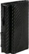 Clicksafe pasjeshouder - RFID - 8 pasjes - kunstleer/aluminium - carbon zwart - JU-961401