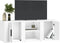 vidaXL - Tv-meubel - 100x31,5x35 - cm - bewerkt - hout - wit