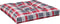 vidaXL - Palletkussen - 70x70x12 - cm - stof - ruitpatroon - rood