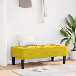 vidaXL - Ligzetel - Geel - 113x57x39 - cm - Velours