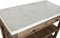 Home ESPRIT - Keukenmeubilair - Gerecycled Hout Marmer 120 x 60 x 97 cm - Wit Natuurlijk