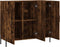 vidaXL - Dressoir - 90x34x80 - cm - bewerkt - hout - gerookt - eikenkleurig