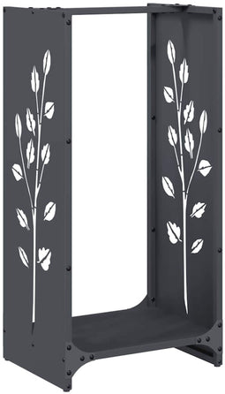 vidaXL - Brandhoutrek - 40x30x80 - cm - koudgewalst - staal - antraciet