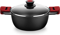 Kookpot met Glazen Deksel BRA A410324 Ø 24 cm Zwart 4 L