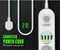 LDNIO USB Stekkerdoos - 4 USB poorten - 4 stopcontacten - Kabellengte 180cm - Wit