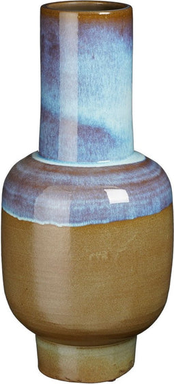 Mica Decorations Lizz Vaas - 22x22x48 cm - Terracotta - Donkerblauw