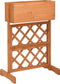 vidaXL - Latwerkplantenbak - 45x30x74 - cm - massief - vurenhout - oranje