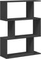 vidaXL - Kamerscherm - / - boekenkast - 3-laags - 70x24x97 - cm - hout - zwart
