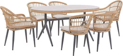 ALIANO - Tuinset - Beige - PE rotan