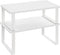 WOLTU Scaffalature kruidenrek set 2 stuks - stapelbare keuken plank organizer - wit MDF en metaal