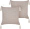 HAKONE - Set van 2 kussens - Taupe - 42 x 42 cm - Polyester