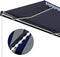 vidaXL - Luifel - handmatig - uittrekbaar - met - LED - 600x300 - cm - blauw - en - wit