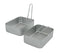 Bo-Trail Pannenset - 2-delig - Nestbaar met klapgreep - Aluminium (2 stuks)