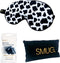 SMUG Slaapmasker met Opbergzakje - 100% Verduisterend - Verstelbaar Oogmasker in Satijn - Cow Print