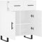vidaXL - Dressoir - 69,5x34x90 - cm - bewerkt - hout - wit