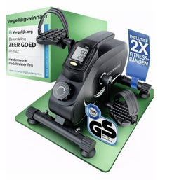 HELDENWERK Pro Pedaaltrainer - Stoelfiets - TÜV/GS-Gecertificeerd - Extra Stil - Zwart Staal