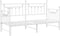 vidaXL - Ligbedframe - met - uitschuifbed - in - Wit - - - 80x200 - cm - Staal