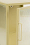 Mica Decorations Clifton - Opbergkast met Deuren - Compact met geribbeld glazen paneel - Beige