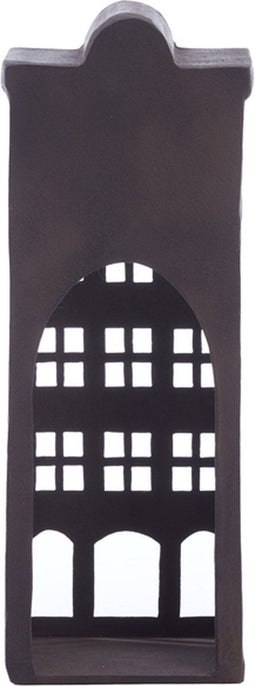 Ornament 16x12x39,5 cm BANTRY bruin - Amsterdams huisje - Decoratie