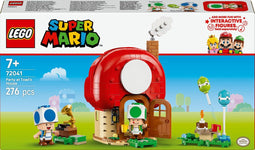 LEGO® Super Mario™ - Toads Huisfeestje - 276 onderdelen - 2 figuren (blauwe en groene Toad)