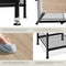 tectake® Grimsby - Bijzettafel - Industrieel design - 2 niveaus - Zwart metalen frame - Lichtbruin