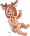 Llorens mini babypopje jongetje rendier met speen 30 cm