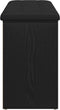 vidaXL - Opbergbank - Zwart - Eikenhout - 100x30x48 - cm - Geengineerd - Hout