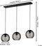 EGLO Almanzora - Hanglamp - E27 - 90 cm - Zwart/Koper