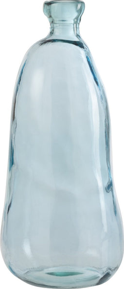 J-Line Vaas Olivia Glas Lichtblauw Small - Bloemenvaas 52.50 cm hoog