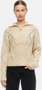 Object Kelly L/S Knit Pullover - Dames Trui - Fijn gebreid - Beige - Maat S