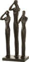 J-Line figuren Horen/Zien/Zwijgen - polyresin - donkerbruin