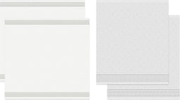 //DDDDD combiset 2 keukendoeken & 2 theedoeken Akira white